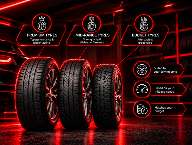 Premium, Mid-Range and Budget Tyres

